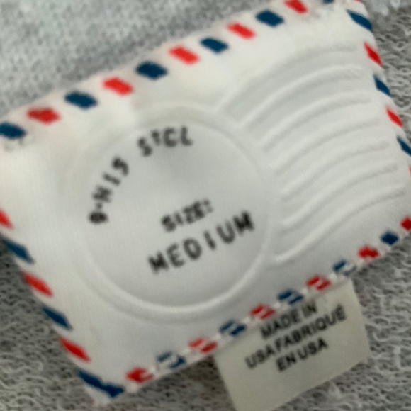 Anthropologie Light Grey French Terry Peplum Ruffle Sweatshirt SZ M - Picture 9 of 13